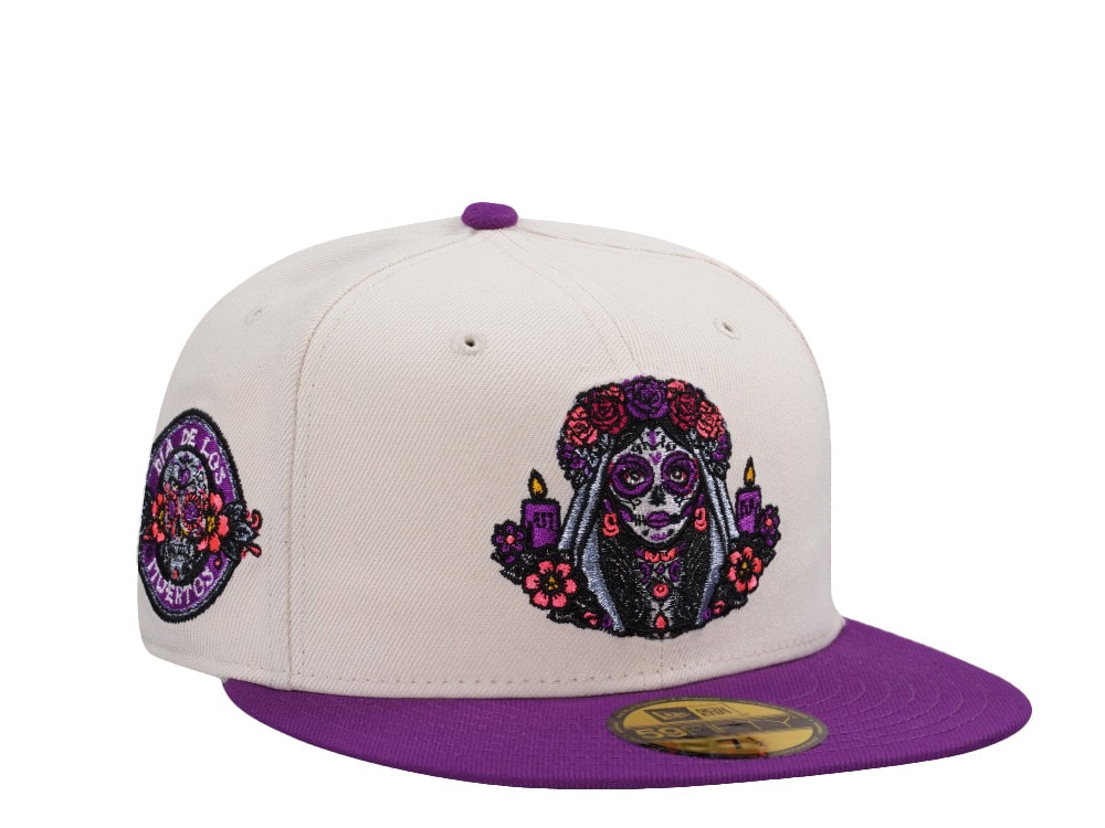 New Era Topperzstore Muertos Lady Light Cream Two Tone Edition 59Fifty Fitted Gorra