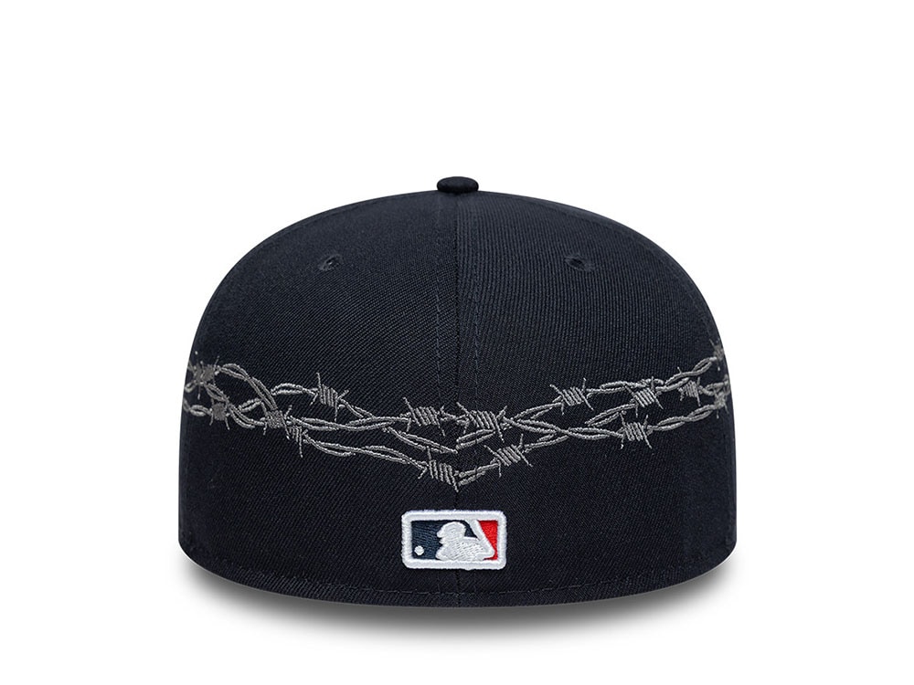 New Era New York Yankees MLB Icon Barbwire Navy Prime Edition 59Fifty Fitted Gorra