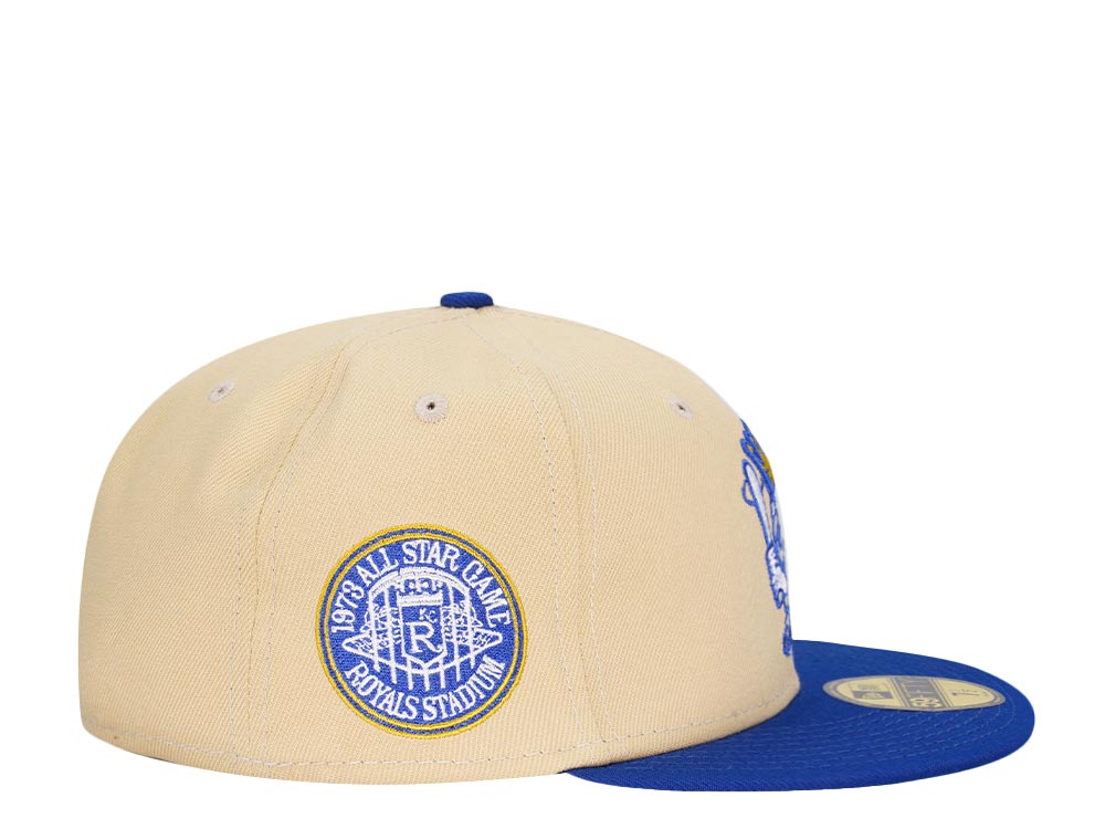 New Era Kansas City Royals All Star Game 1973 Vegas Gold Throwback Two Tone Edition 59Fifty Fitted Gorra