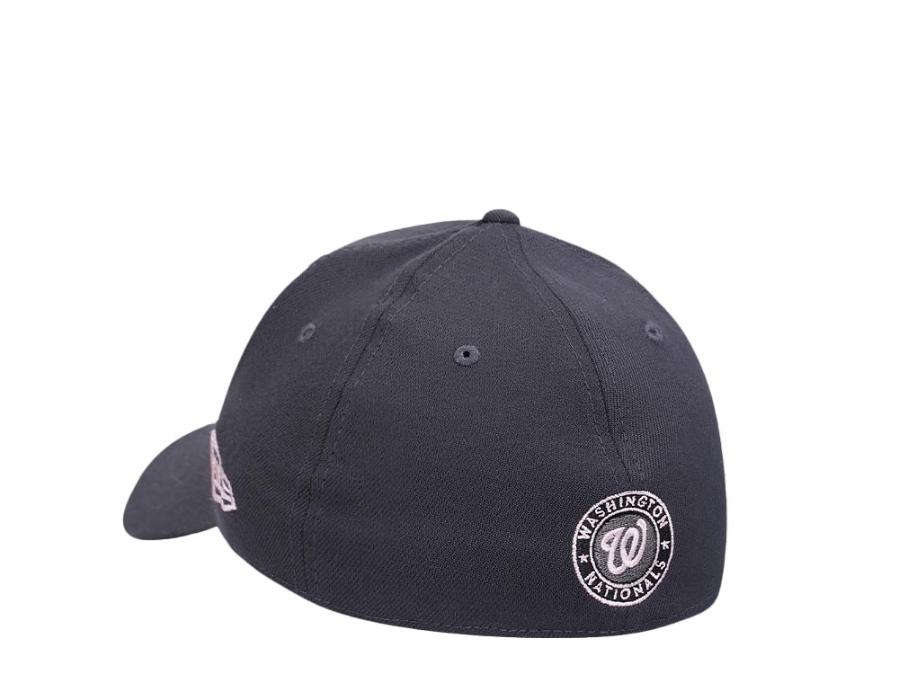New Era Washington Nationals Gray and Pink Bloom Edition 39Thirty Stretch Gorra