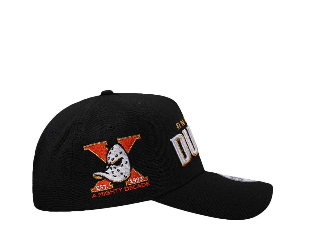New Era Anaheim Ducks 10th Anniversary Black Prime Edition 9Forty A Frame Snapback Gorra