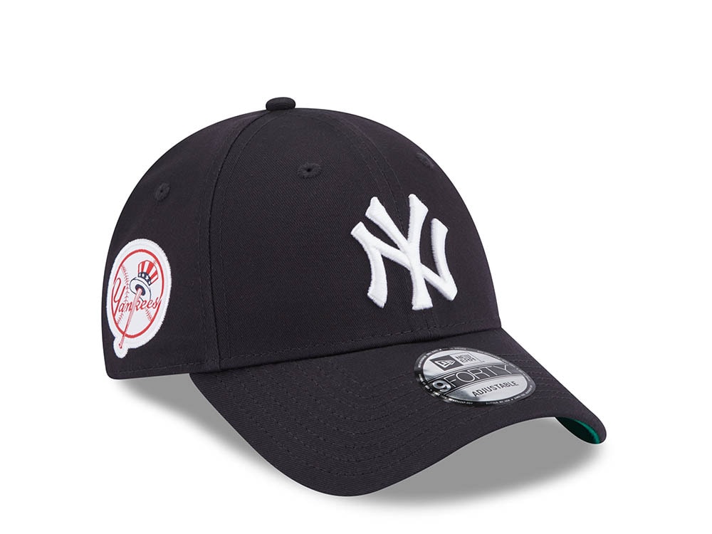 New Era New York Yankees Navy Throwback 9Forty Strapback Gorra