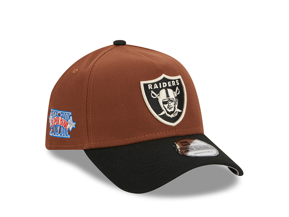 New Era Las Vegas Raiders Super Bowl XVIII Harvest Two Tone 9Forty A Frame Snapback Gorra