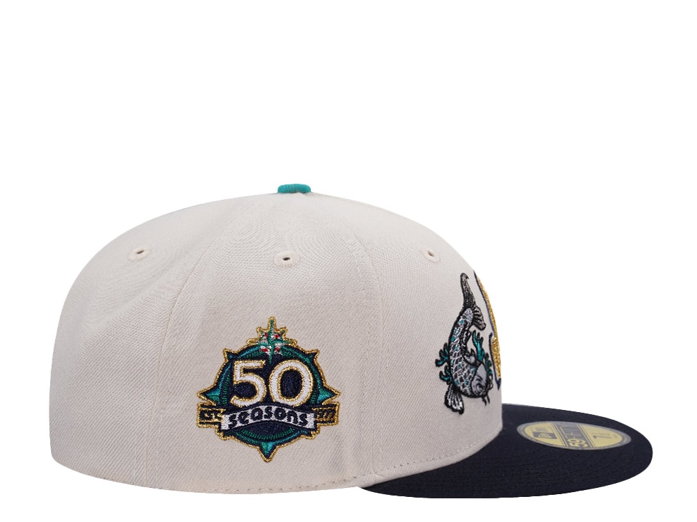 New Era Seattle Mariners 50th Anniversary Koi Chrome Two Tone Edition 59Fifty Fitted Gorra