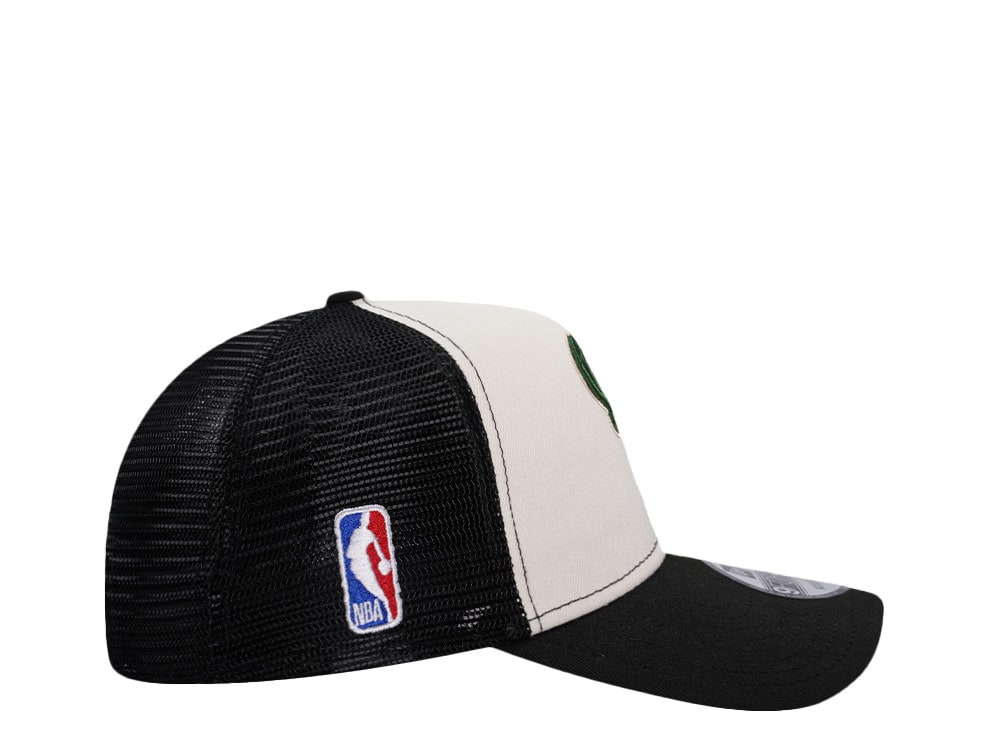 New Era Milwaukee Bucks Chrome Black Edition Trucker 9Forty A Frame Snapback Gorra