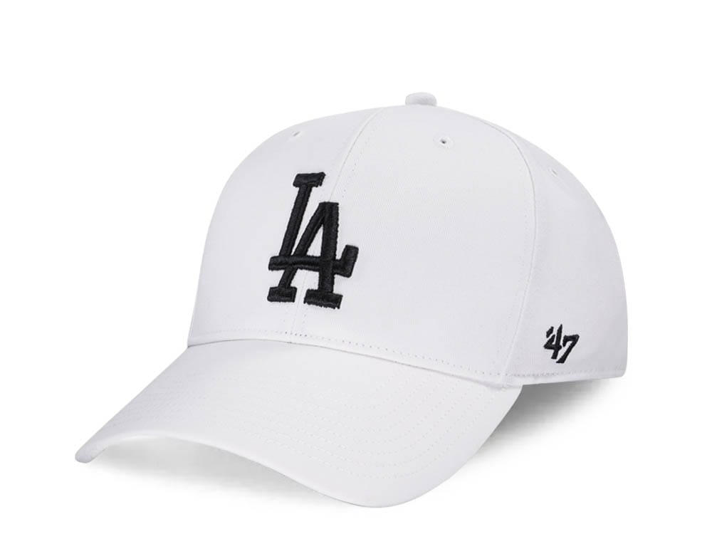 47Brand Los Angeles Dodgers White Raised Basic MVP Snapback Gorra