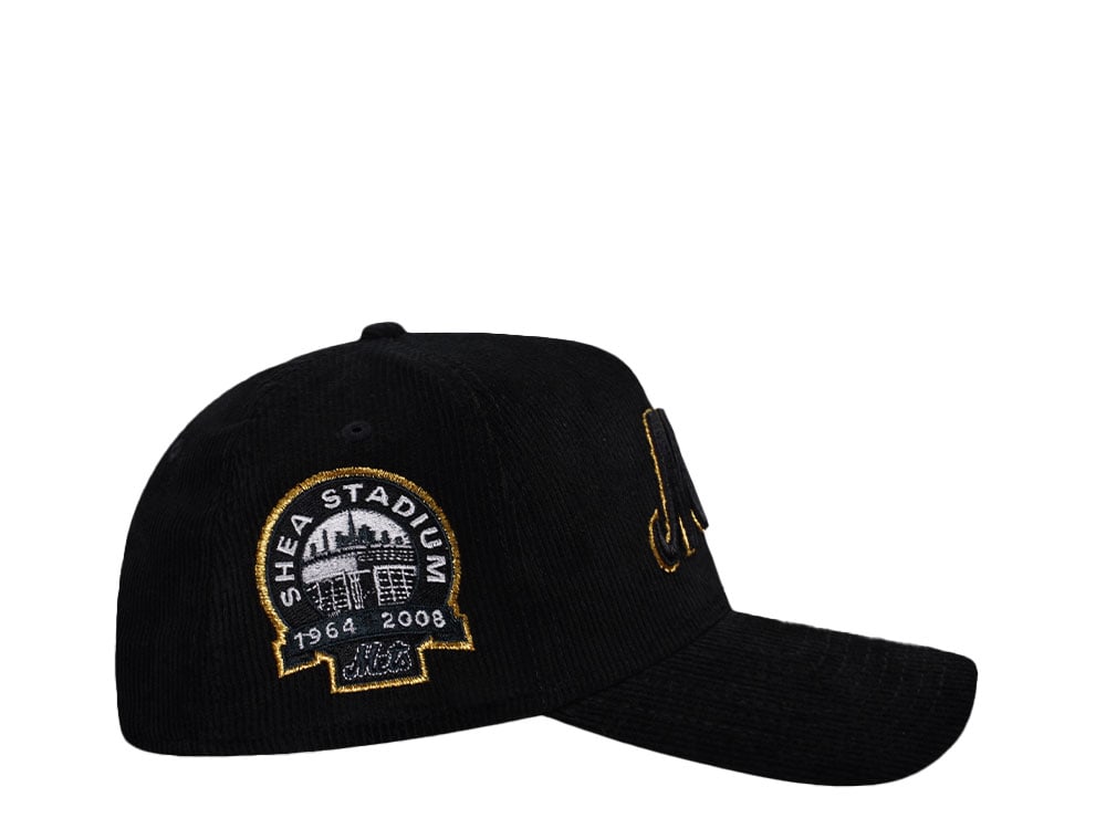 New Era New York Mets Shea Stadium Black Corduroy Edition 9Forty A Frame Snapback Gorra