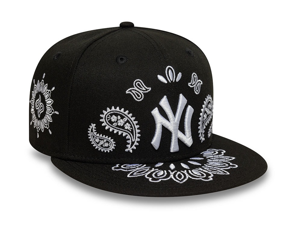 New Era New York Yankees Black Paisley Edition 59Fifty Fitted Gorra