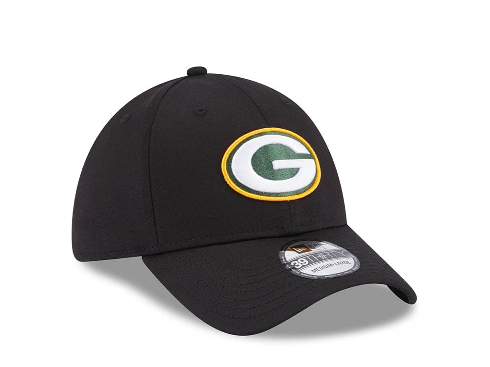 New Era Green Bay Packers Comfort Black Edition 39Thirty Stretch Gorra