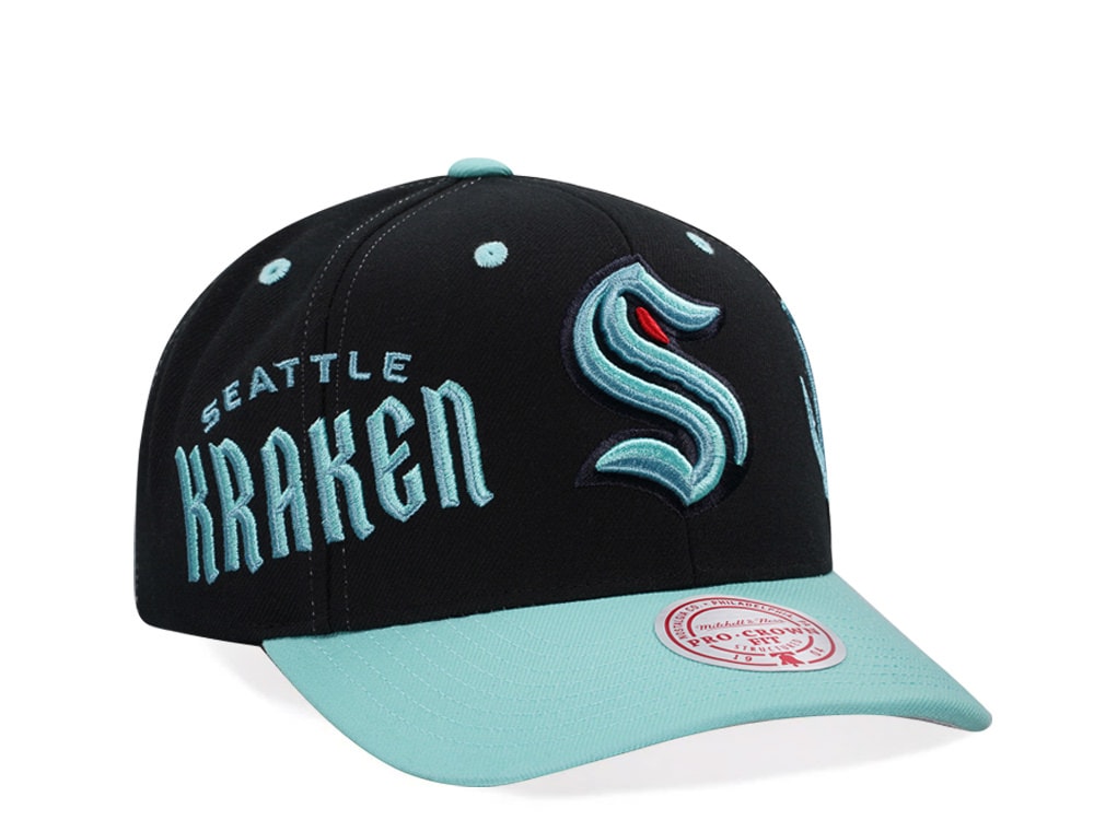 Mitchell & Ness Seattle Kraken Pro Crown Fit Snapback Gorra