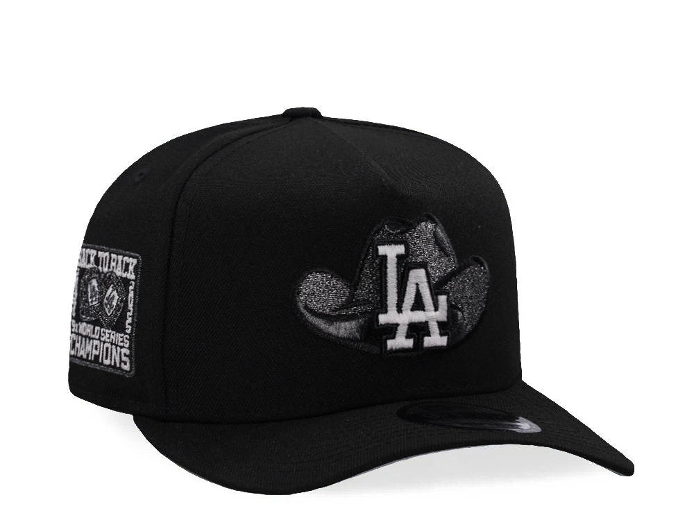 New Era Los Angeles Dodgers Back to Back Black Prime Edition 9Fifty A Frame Snapback Gorra