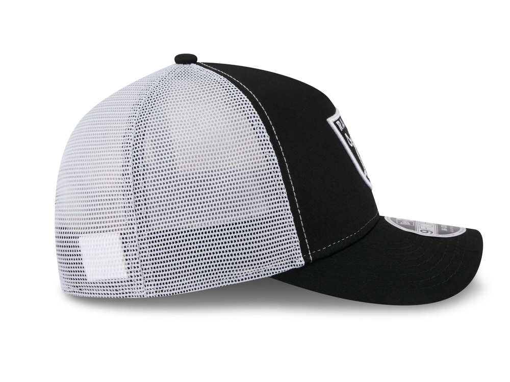 New Era Las Vegas Raiders Official Team Color Edition 9Forty M Crown A Frame Trucker Snapback Gorra