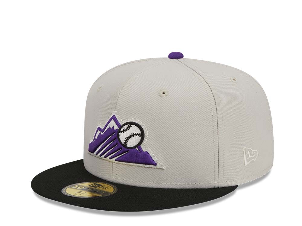 New Era Colorado Rockies Farm Team Stone Throwback Two Tone Edition 59Fifty Fitted Gorra