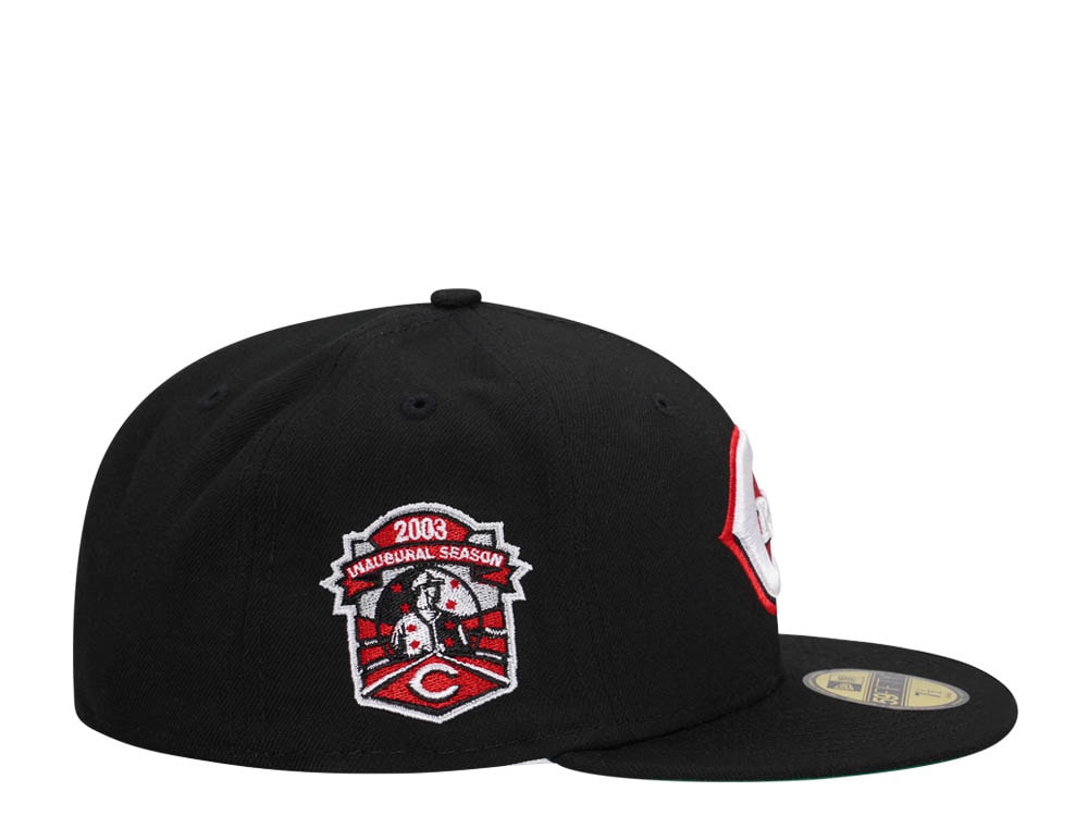 New Era Cincinnati Reds Inaugural Season 2003 Black Dome Throwback Edition 59Fifty Fitted Gorra