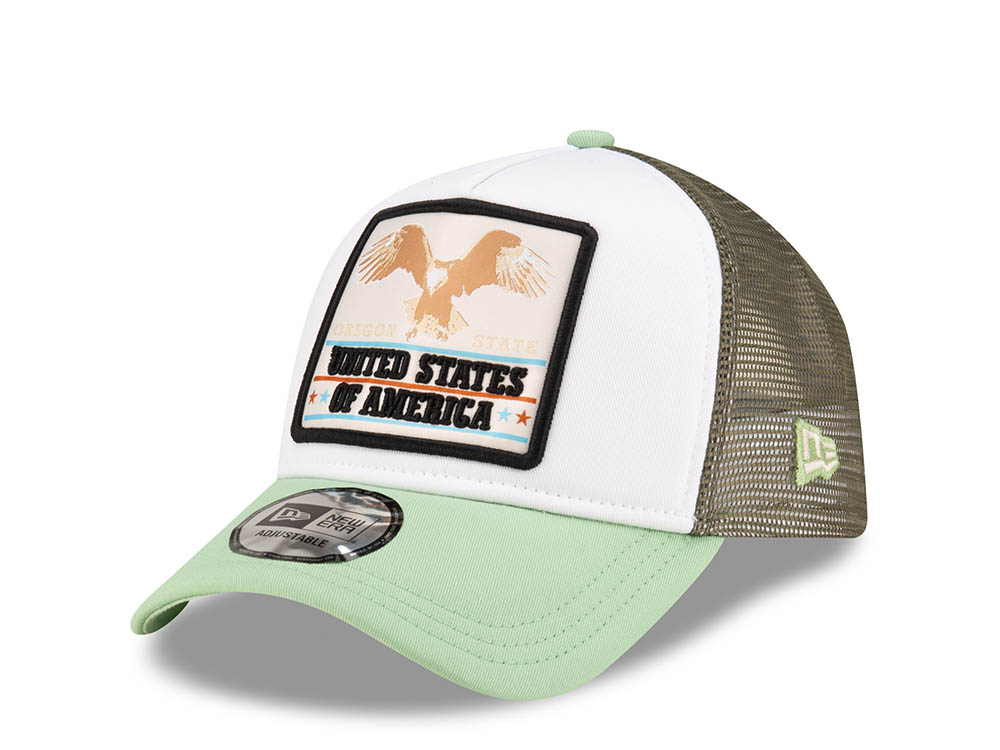 New Era Eagle Patch Trucker A Frame Snapback Gorra