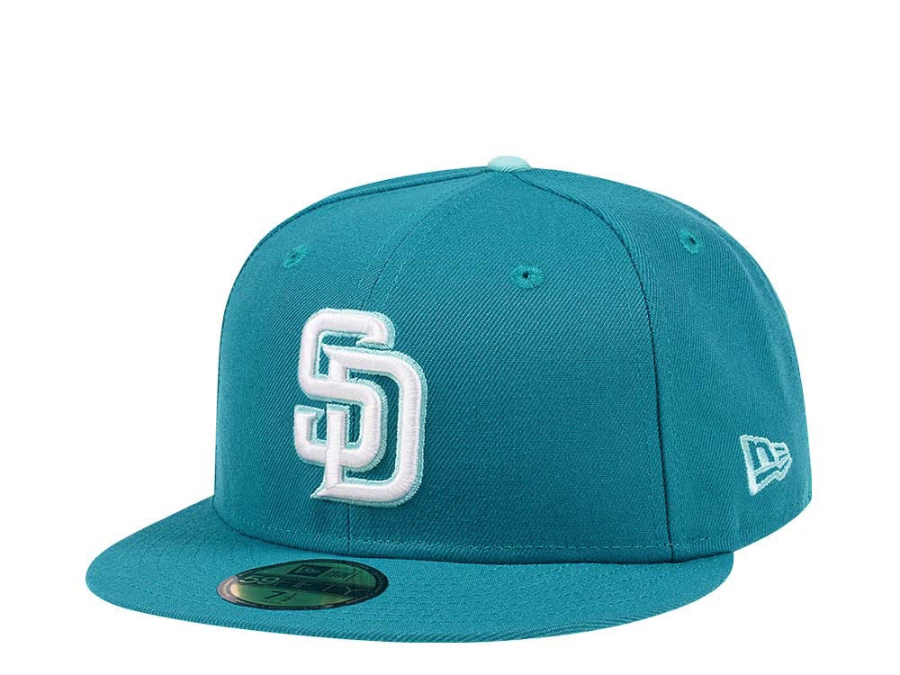 New Era San Diego Padres Fresh Blue and Mint Edition 59Fifty Fitted Gorra