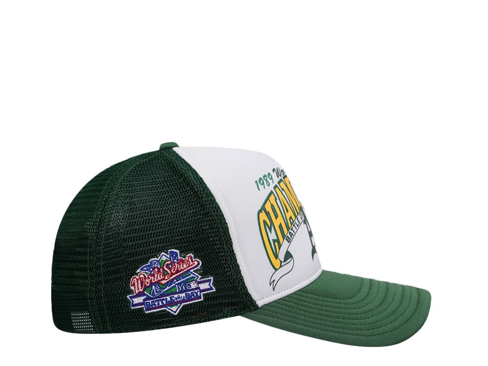 47Brand Oakland Athletics BCPTN World Series Dark Green Foam Champ Offside Trucker Snapback Gorra