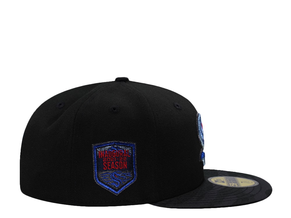 New Era Seattle Kraken Inaugural Season 2021 Black Two Tone Edition 59Fifty Fitted Gorra