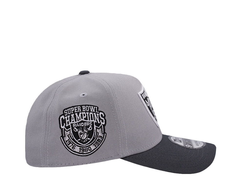 New Era Las Vegas Raiders Super Bowl Champions Gray Two Tone Edition 9Forty A Frame Snapback Gorra