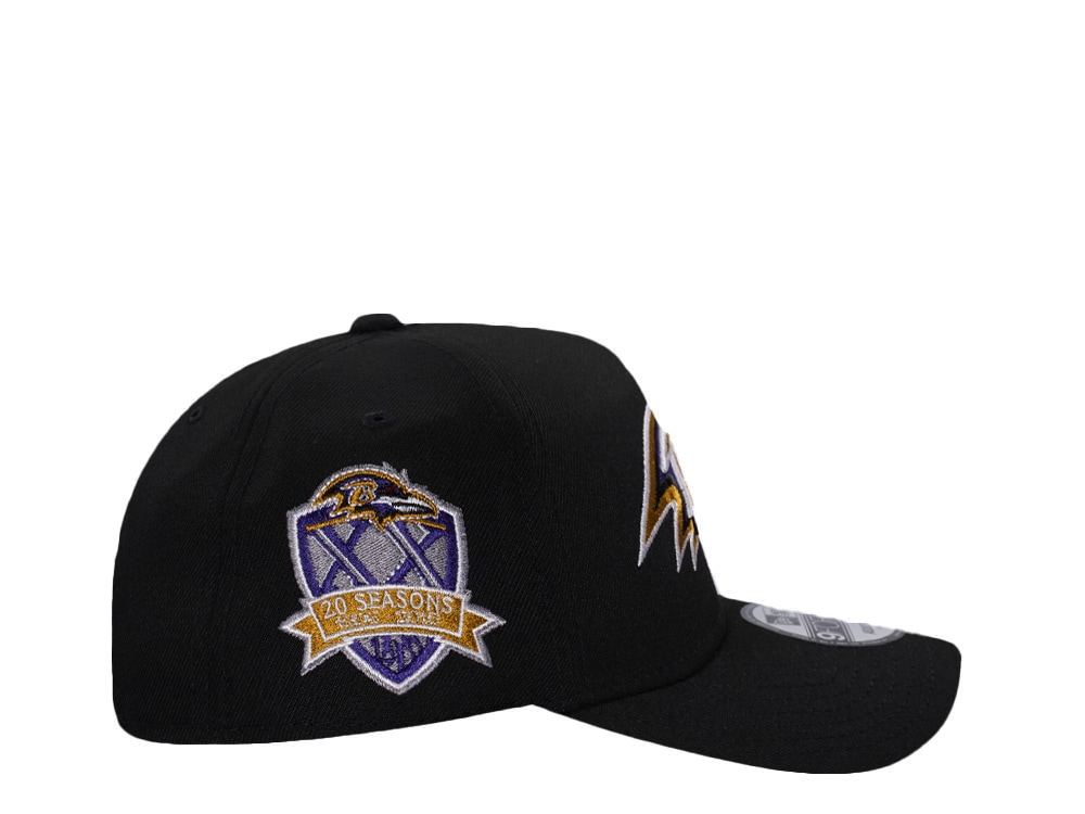 New Era Baltimore Ravens 20 Season Black Prime Edition 9Forty A Frame Snapback Gorra
