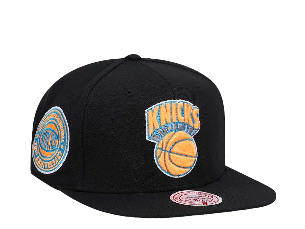 Mitchell & Ness New York Knicks 70th Anniversary Neon Tropical Hardwood Classic Snapback Gorra