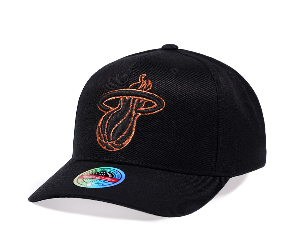 Mitchell & Ness Miami Heat Copper Flash Edition Red Line Flex Snapback Gorra