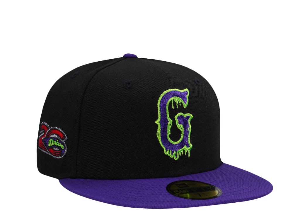 New Era Greenville Drive 26th Anniversary Purple Two Tone Edition 59Fifty Fitted Gorra