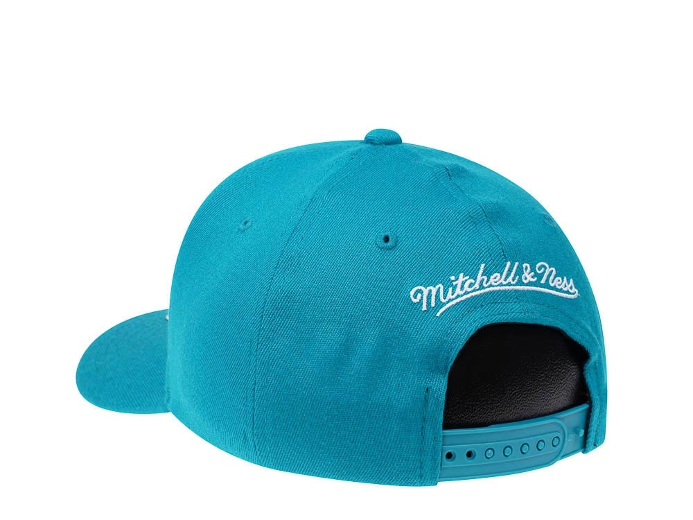 Mitchell & Ness Detroit Pistons Team Ground Red Line Solid Flex Teal Snapback Gorra