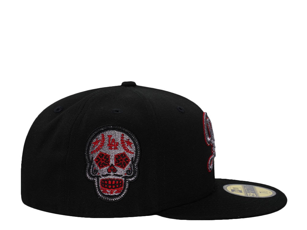 New Era Los Angeles Dodgers Silver Skull Black Prime Edition 59Fifty Fitted Gorra