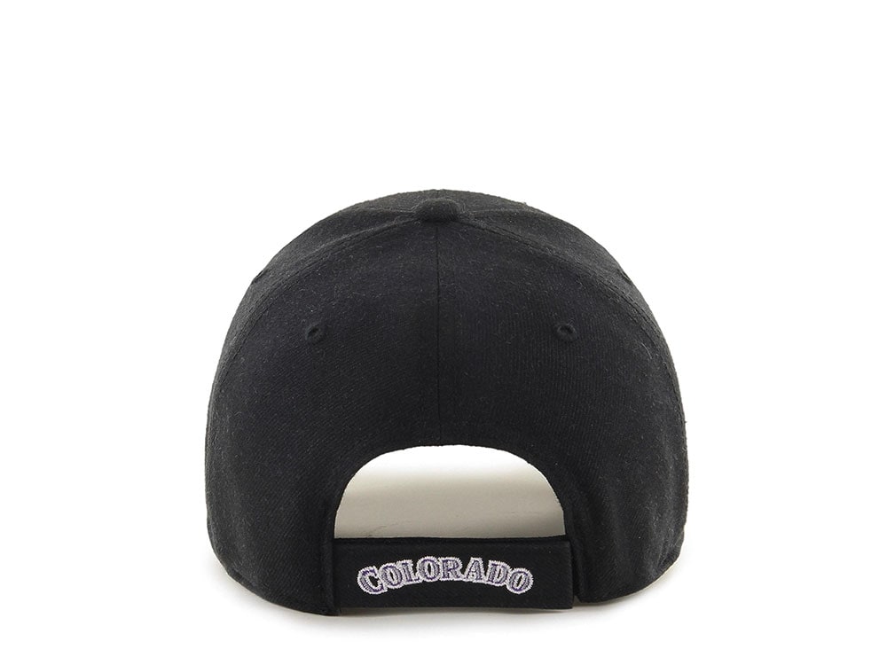 47Brand Colorado Rockies Black Classic Strapback Gorra