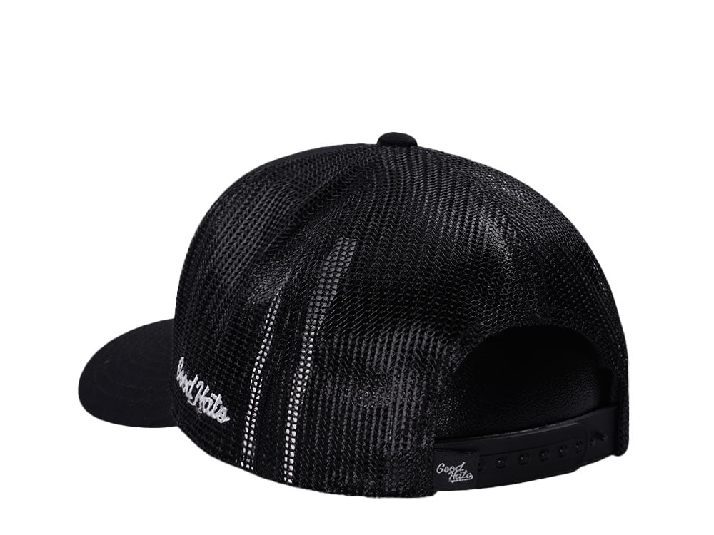 Good Hats Blank Black Trucker Snapback Gorra