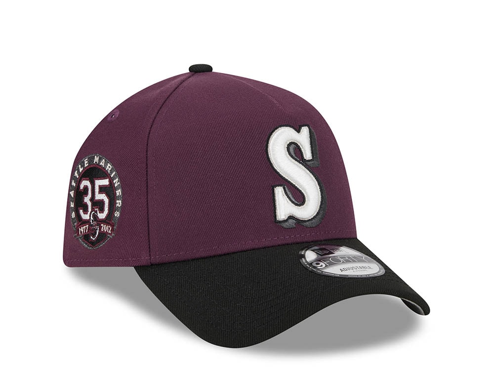 New Era Seattle Mariners 35th Anniversary Two Tone Plum 9Forty A Frame Snapback Gorra