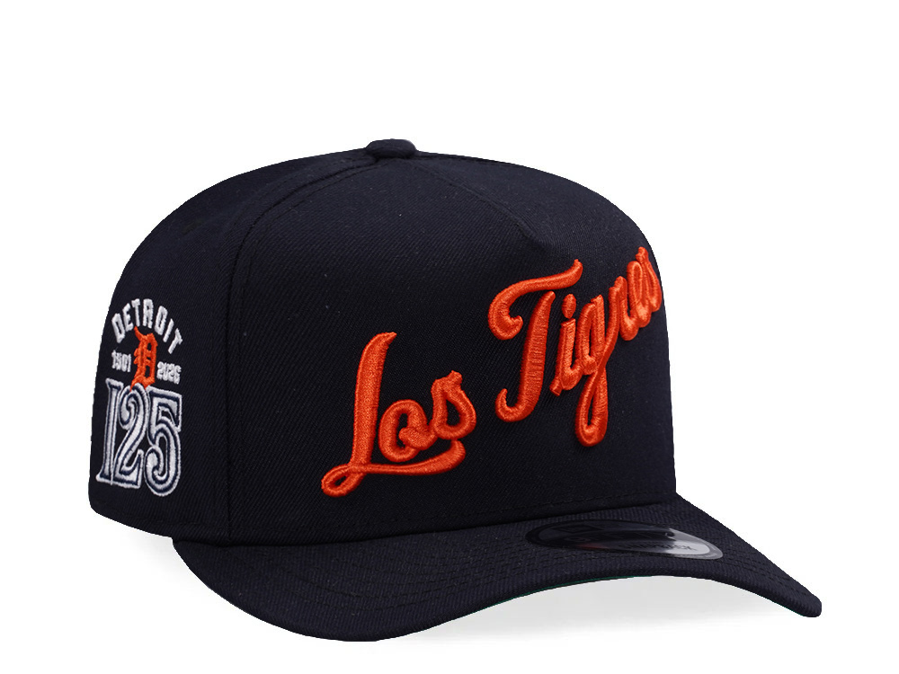 New Era Detroit Tigers 125th Anniversary Script Navy Prime Edition 9Fifty A Frame Snapback Gorra