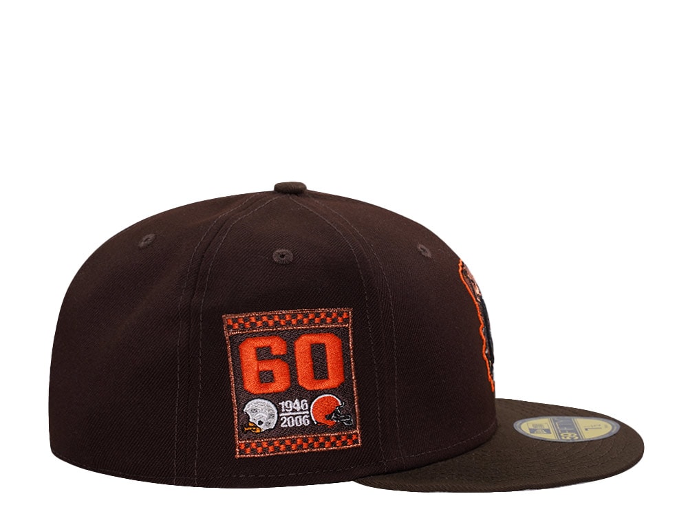 New Era Cleveland Browns 60th Anniversary Burnt Wood Two Tone Edition 59Fifty Fitted Gorra