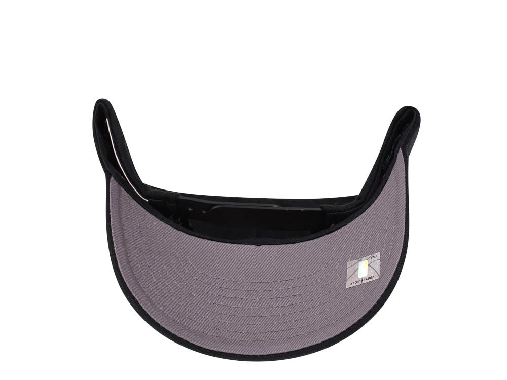 Mitchell & Ness Brooklyn Nets Team Ground Red Line Black Solid Flex Snapback Gorra