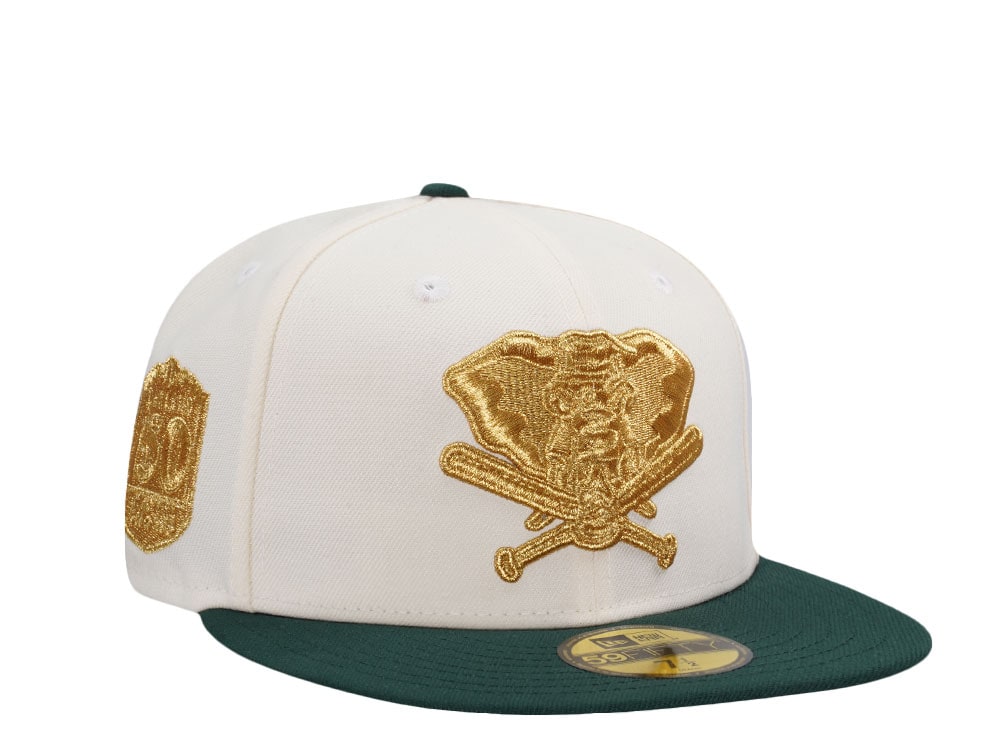 New Era Oakland Athletics 50th Anniversary 24k Chrome Two Tone Edition 59Fifty Fitted Gorra