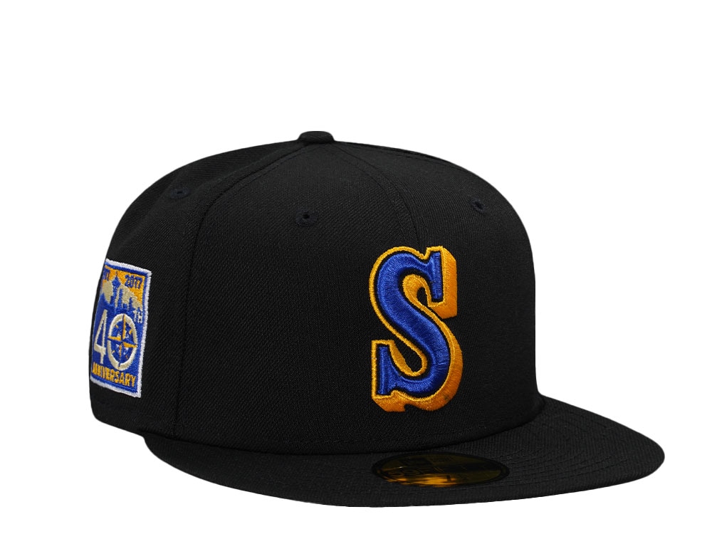 New Era Seattle Mariners 40th Anniversary Classic Black Edition 59Fifty Fitted Gorra