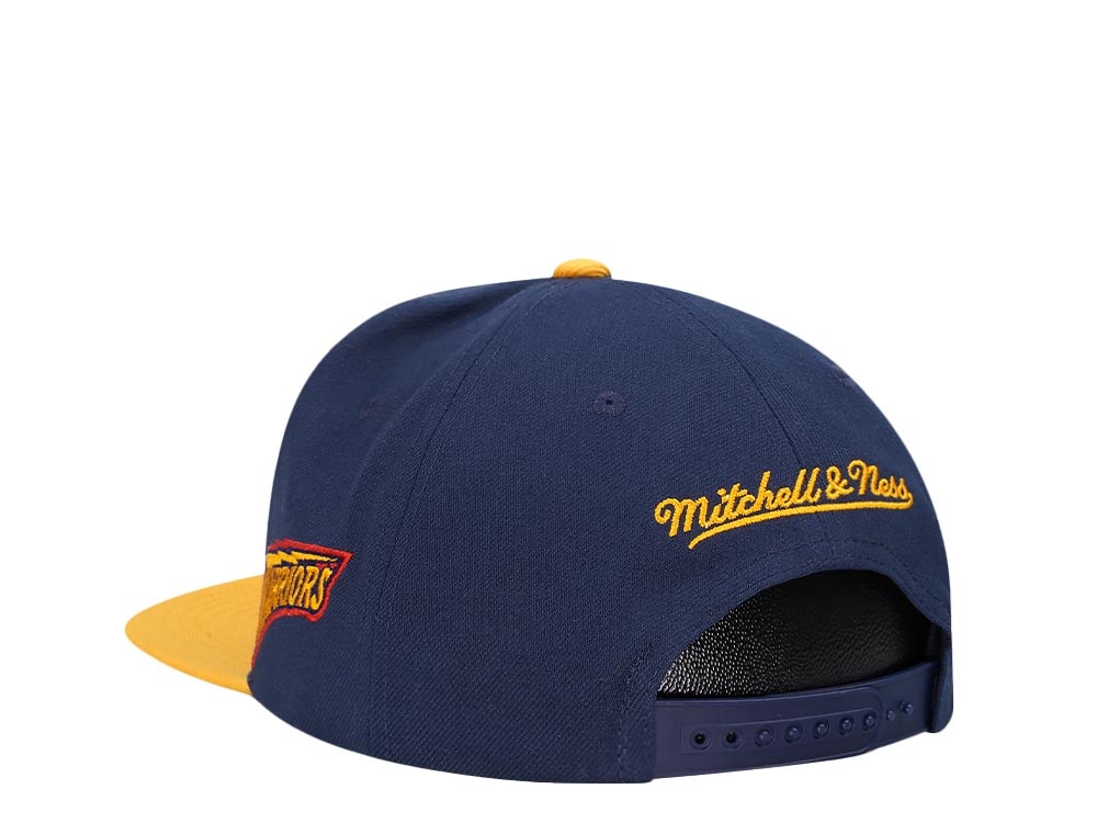 Mitchell & Ness Golden State Warriors Logo Blur Hardwood Classic Snapback Gorra