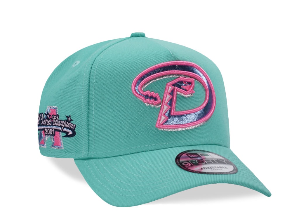New Era Arizona Diamondbacks World Series Champions 2001 Candy Mint Prime Edition 9Forty A Frame Snapback Gorra
