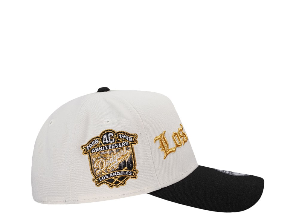 New Era Los Angeles Dodgers 40th Anniversary Metallic Chrome Two Tone Edition 9Forty A Frame Snapback Gorra