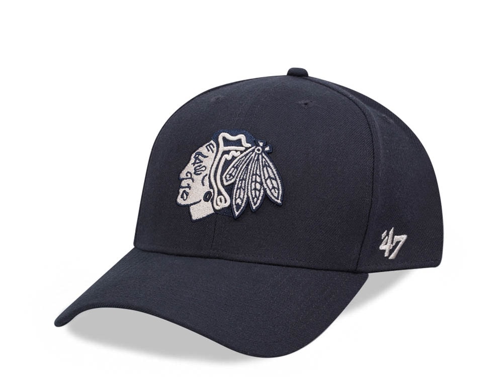 47Brand Chicago Blackhawks Navy MVP Snapback Gorra
