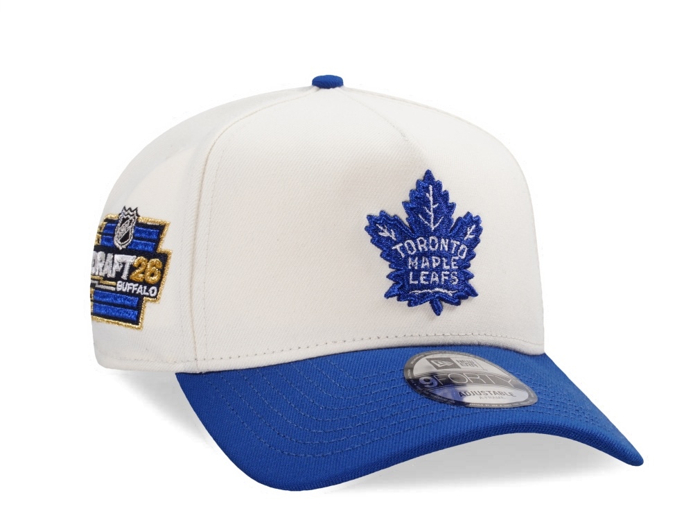 New Era Toronto Maple Leafs NHL Draft 2026 Chrome Two Tone Edition 9Forty A Frame Snapback Gorra