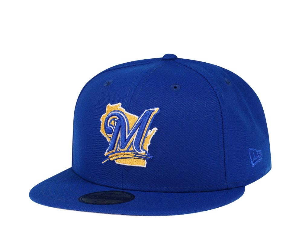 New Era Milwaukee Brewers Royal Blue Gray Edition 59Fifty Fitted Gorra
