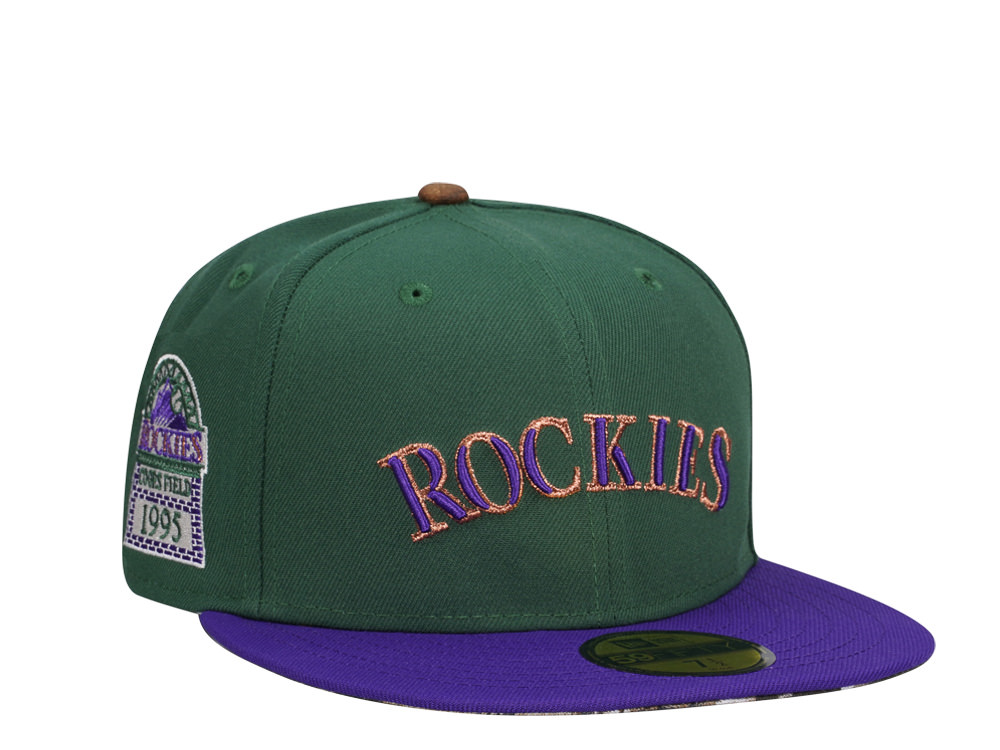 New Era Colorado Rockies Coors Field 1995 Purple Realtree Two Tone Edition 59Fifty Fitted Gorra