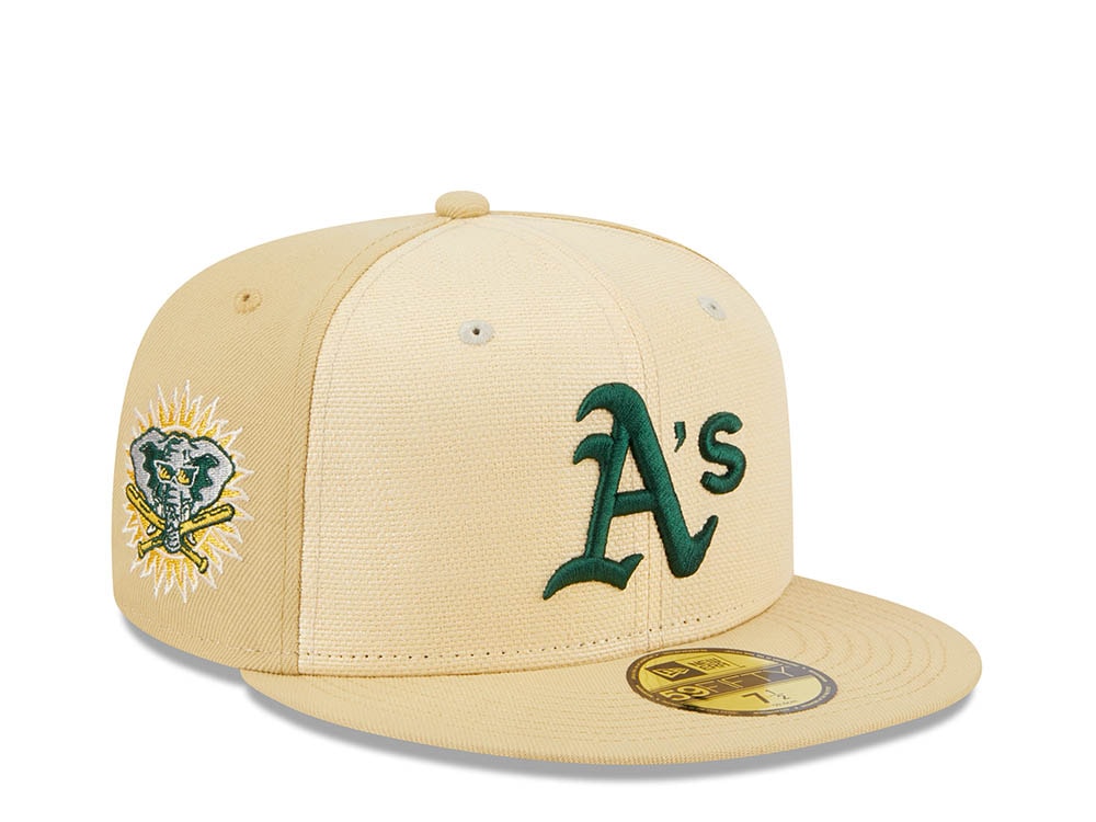 New Era Oakland Athletics Raffia Front Vegas Gold Edition 59Fifty Fitted Gorra