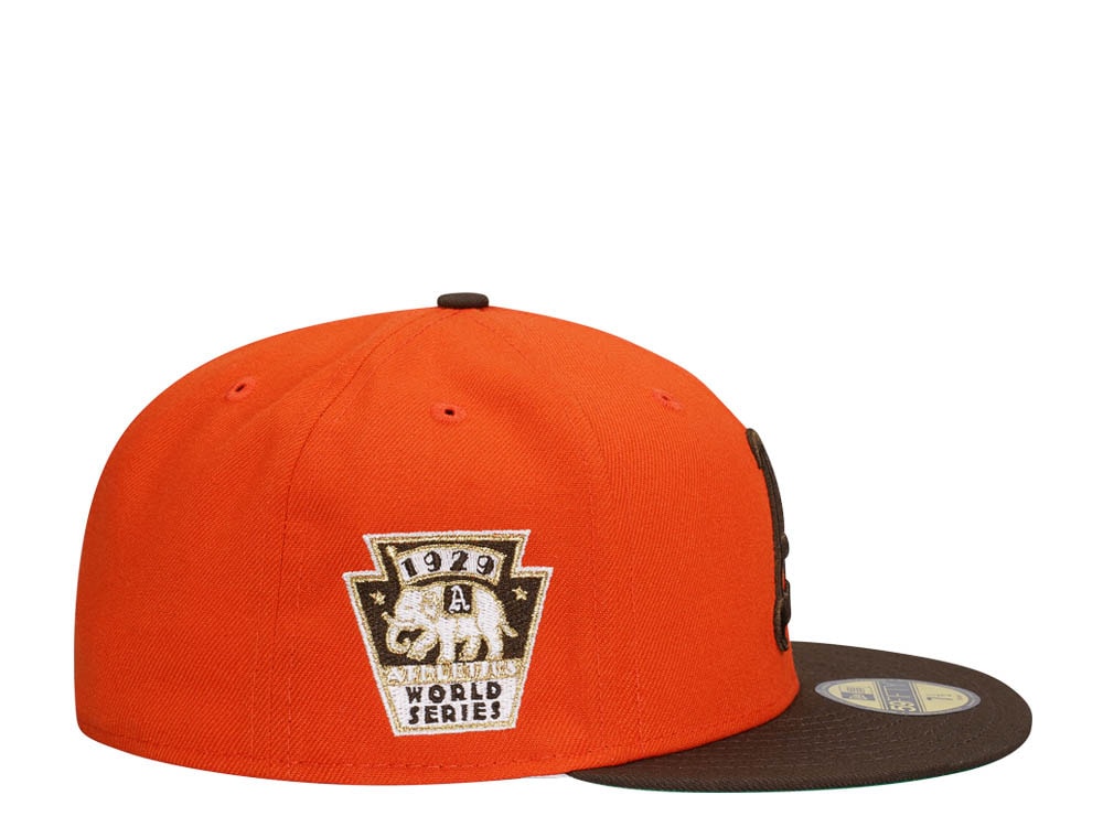 New Era Philadelphia Athletics World Series 1929 Orange Two Tone Edition 59Fifty Fitted Gorra