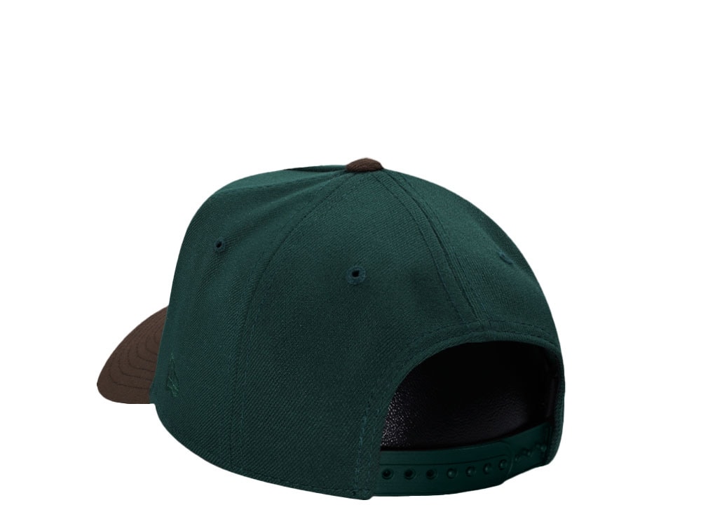 New Era Atlanta Braves Dark Green Two Tone 9Forty A Frame Snapback Gorra