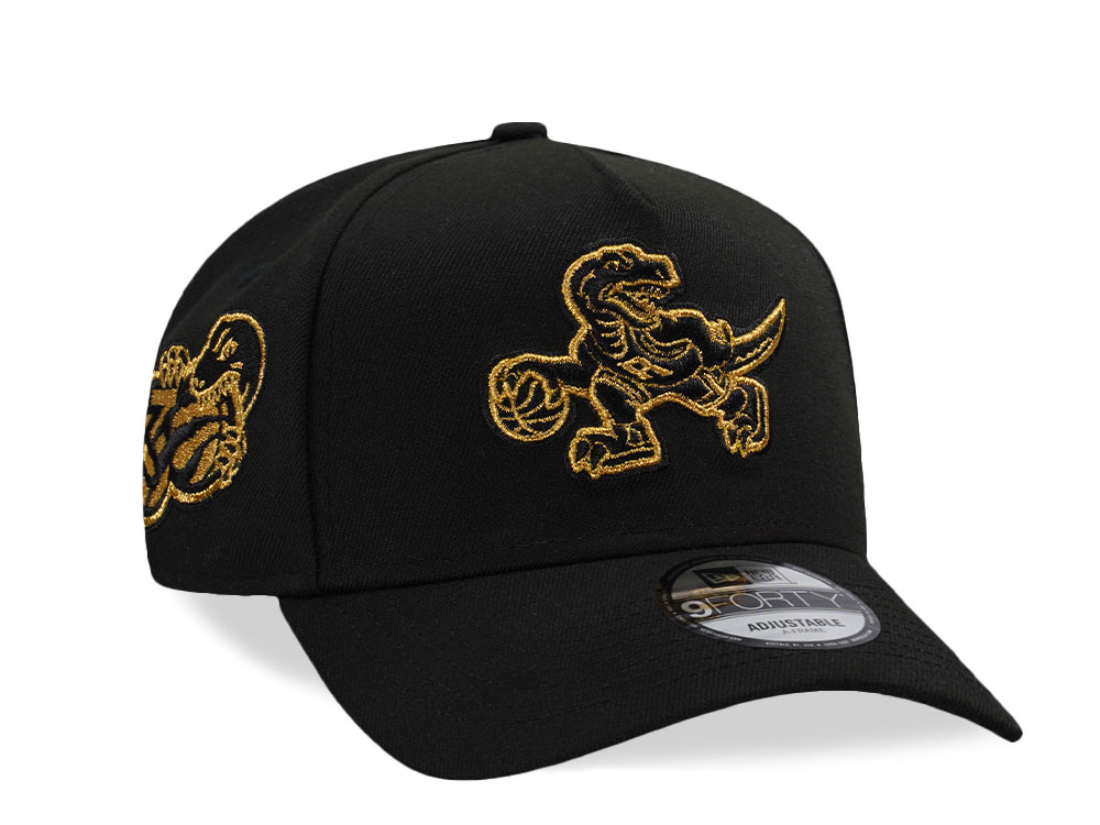 New Era Toronto Raptors 30th Anniversary Black Prime Edition 9Forty A Frame Snapback Gorra