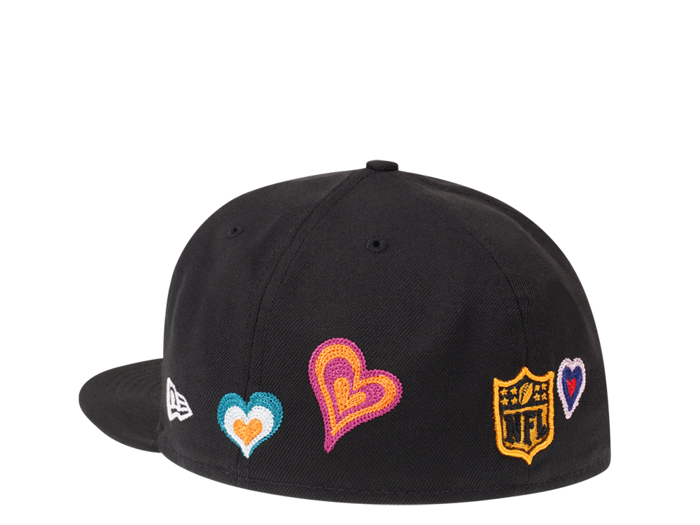 New Era Pittsburgh Steelers Black Chainstitchheart Edition 59Fifty Fitted Gorra
