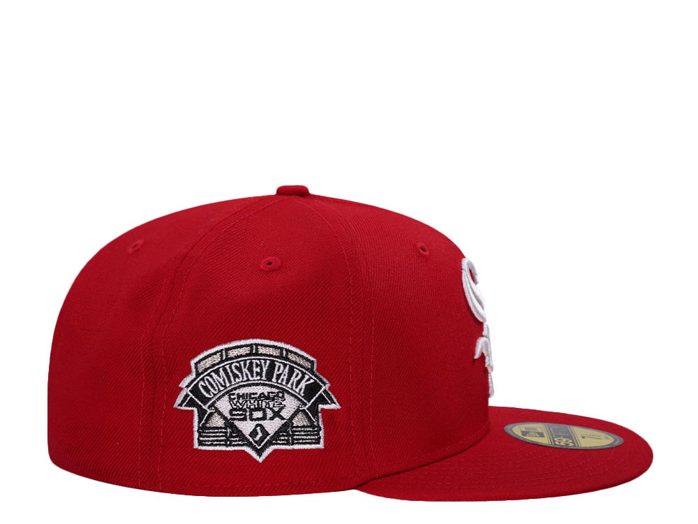 New Era Chicago White Sox Comiskey Park Scarlet Wool Prime Edition 59Fifty Fitted Gorra